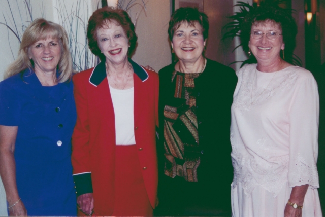 Left to right: Alice Graue Smith, Gene Ann Linkins Latenser, Judy Besel Trautwine, Karen Littlepage Thomas