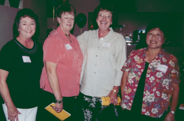 Left to right: Caroline Darrow Taylor, Cheryl Nolan Bartels, Karen Littlepage Thomas, Betsy Yamaka Sato