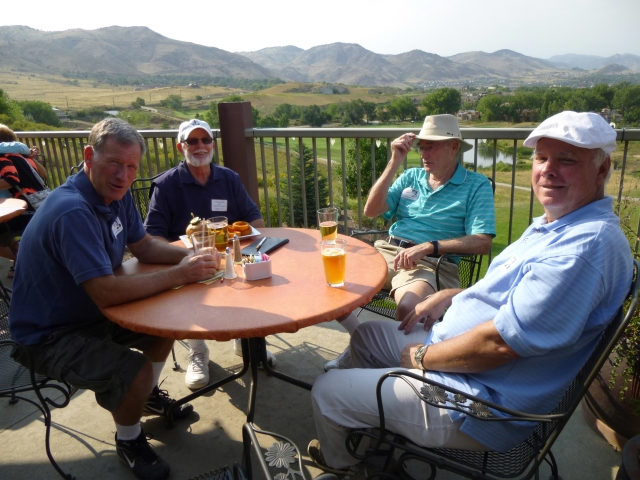 After golf. Left to right: Del Giddings, John Nelson, Tom Lockwood, Dave Blevins. 